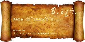 Baza Ézsaiás névjegykártya